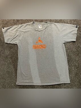 Crooks & Castles Light Gray Tee with Orange Logo On Front & Back